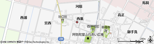 愛知県豊田市畝部西町大垣内2周辺の地図
