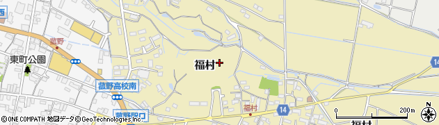 三重県菰野町（三重郡）福村周辺の地図