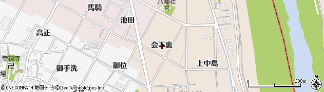 愛知県豊田市畝部東町会下裏周辺の地図