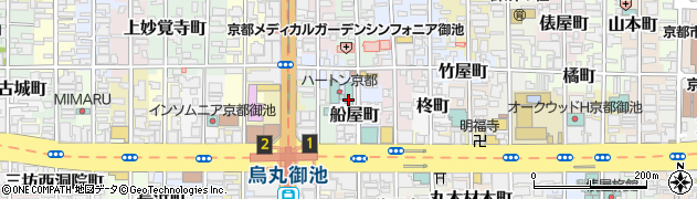 京都府京都市中京区船屋町周辺の地図