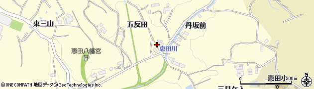 愛知県岡崎市恵田町丹坂前148周辺の地図
