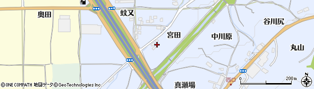 京都府亀岡市余部町宮田周辺の地図