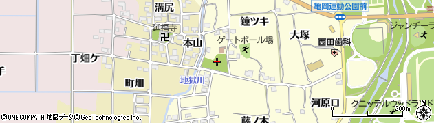 天川公園周辺の地図