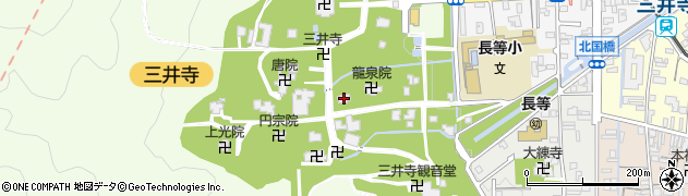 園城寺唐院周辺の地図