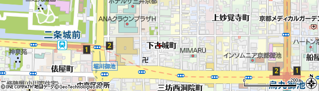 京都府京都市中京区下古城町周辺の地図