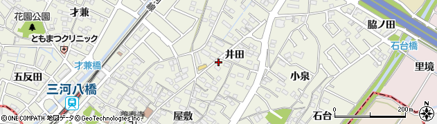 愛知県豊田市花園町（井田）周辺の地図