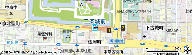 二条城前駅周辺の地図