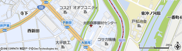 愛知県大府市横根町（大猿尾）周辺の地図
