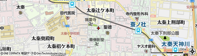 京都府京都市右京区太秦海正寺町周辺の地図