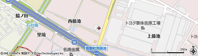 愛知県豊田市吉原町（西藤池）周辺の地図