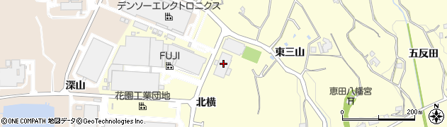 愛知県岡崎市恵田町（北横）周辺の地図