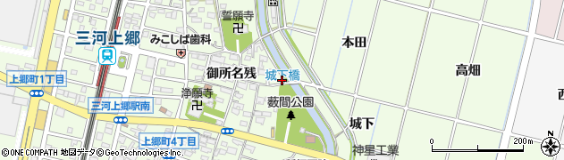 愛知県豊田市上郷町薮間周辺の地図