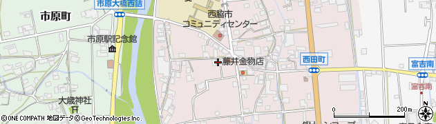 西田町公民館周辺の地図
