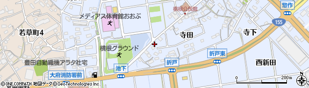 愛知県大府市横根町寺田68周辺の地図