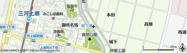 愛知県豊田市上郷町本田108周辺の地図