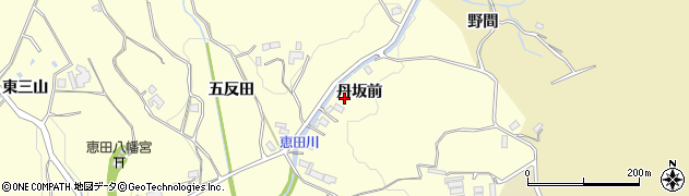 愛知県岡崎市恵田町（丹坂前）周辺の地図