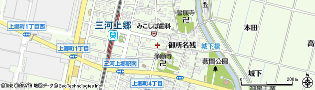 愛知県豊田市上郷町（中山畑）周辺の地図