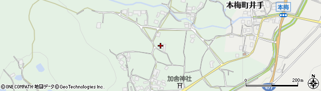 京都府亀岡市本梅町西加舎狭間周辺の地図