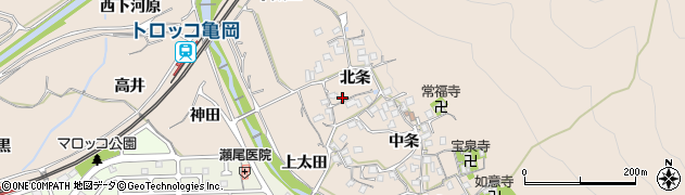 京都府亀岡市篠町山本周辺の地図