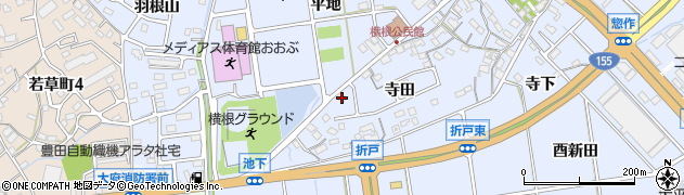 愛知県大府市横根町寺田67周辺の地図