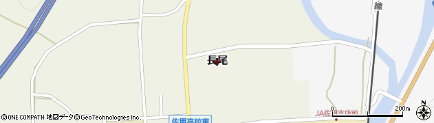 兵庫県佐用町（佐用郡）長尾周辺の地図