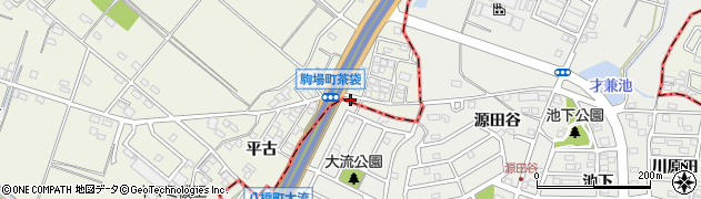 愛知県豊田市駒場町茶袋196周辺の地図