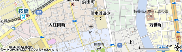 静岡県静岡市清水区浜田町周辺の地図
