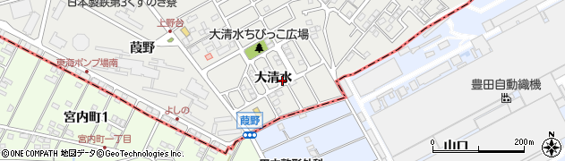 愛知県東海市富木島町大清水周辺の地図