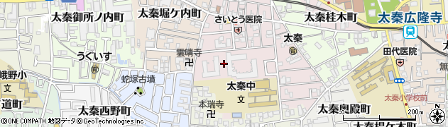 京都府京都市右京区太秦多藪町周辺の地図