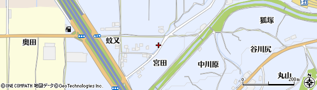 京都府亀岡市余部町蚊又周辺の地図