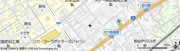 静岡県静岡市清水区七ツ新屋周辺の地図