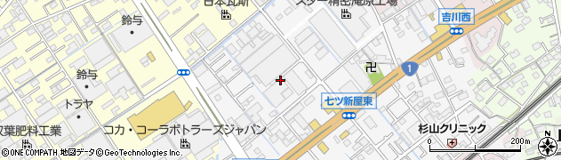 静岡県静岡市清水区七ツ新屋周辺の地図