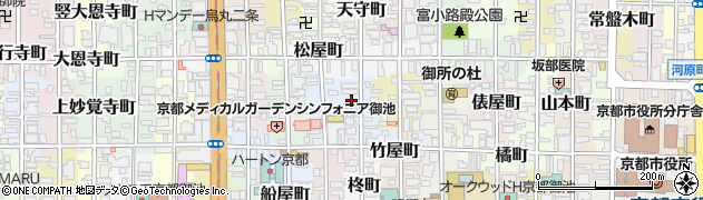 京都府京都市中京区瓦町周辺の地図