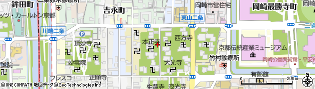 京都府京都市左京区正往寺町周辺の地図