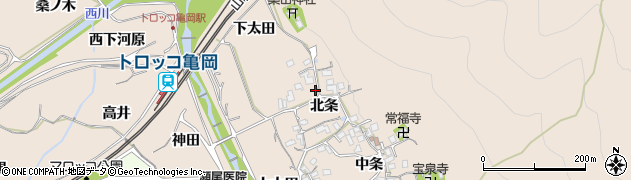 京都府亀岡市篠町山本北条周辺の地図