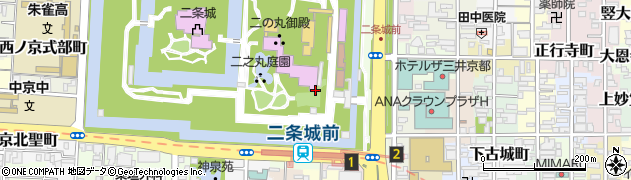 京都市駐車場二条城駐車場周辺の地図