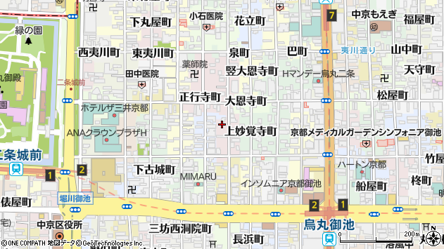 〒604-0031 京都府京都市中京区頭町の地図