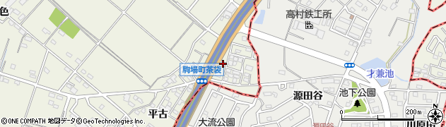 愛知県豊田市駒場町茶袋186周辺の地図