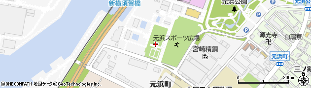 東海市　元浜スポーツ広場周辺の地図