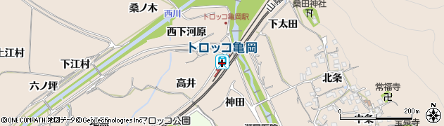 トロッコ亀岡駅観光案内所周辺の地図