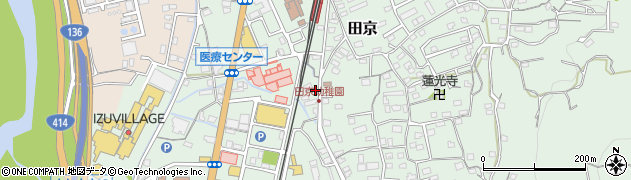 静岡県伊豆の国市田京123周辺の地図