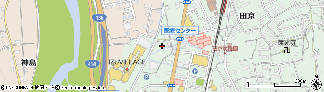 静岡県伊豆の国市田京159周辺の地図