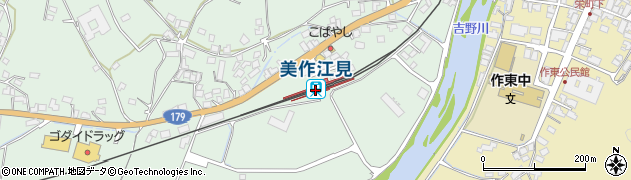 美作江見駅周辺の地図