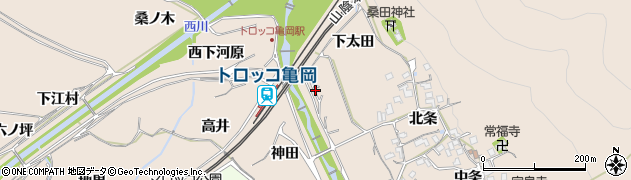 京都府亀岡市篠町山本中太田周辺の地図