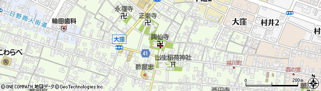 興仙寺周辺の地図