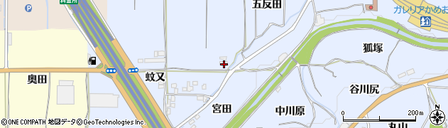 京都府亀岡市余部町（五反田）周辺の地図