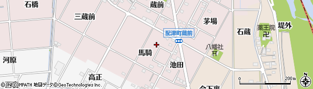 愛知県豊田市配津町（馬騎）周辺の地図