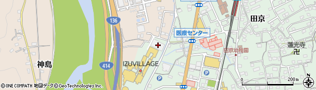 静岡県伊豆の国市田京238周辺の地図