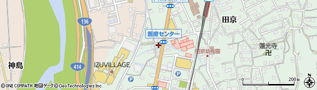 静岡県伊豆の国市田京158周辺の地図