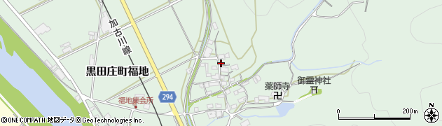 兵庫県西脇市黒田庄町福地周辺の地図
